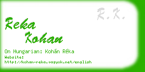 reka kohan business card
